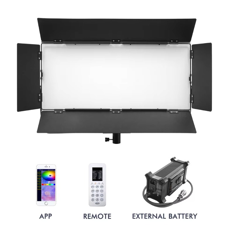Photography Lighting Wireless - GL-3000C 300W RGBWW写真撮影用ライブフィルム照明カメラ 300W連続LEDビデオライトパネル ワイヤレスDMX付き