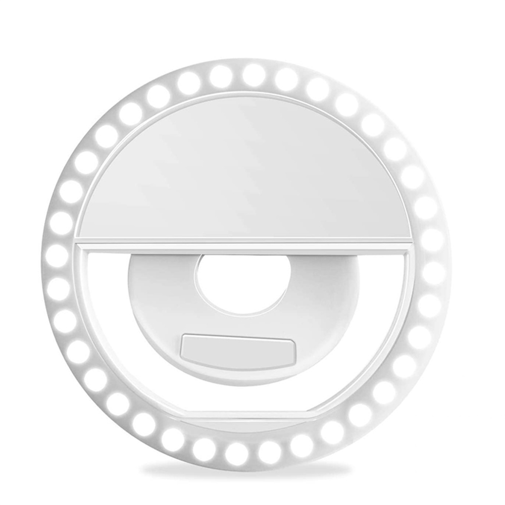 Photography Lighting Accessories - USB充電式LEDセルフィーリングライト、ポータブルフィルライト、ライブストリーミング、メイクアップ、ビデオ撮影、Vlog用ユニバーサルフォンリングランプ