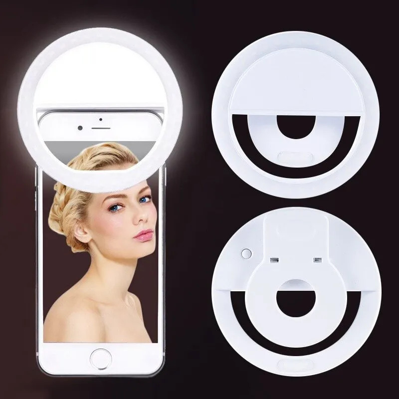 Photography Lighting Accessories - USB充電式LEDリングライト,電話クリップ,写真,ビデオ,iPhone, Samsung, Xiaomi用