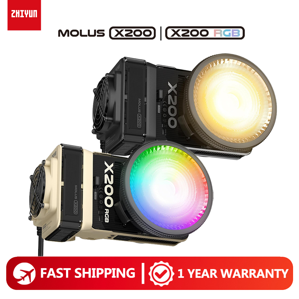 Photography Lighting Wireless - ZHIYUN MOLUS X200 X200RGB 200W LEDビデオライト、写真撮影用フィルライト、ワイヤレス照明制御付き、CRI