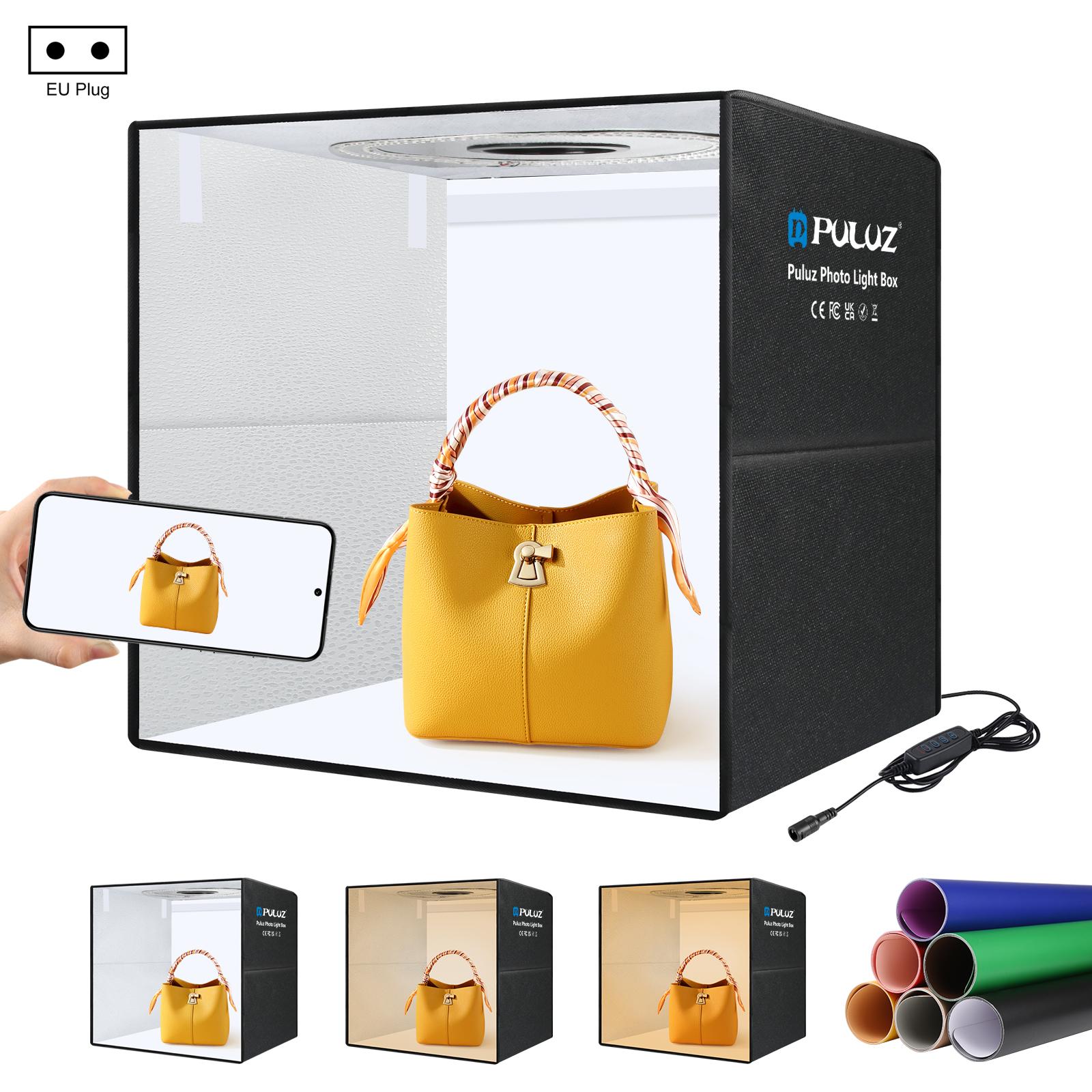 Photography Lighting Case - PULUZ 50cm折りたたみ式ポータブルリングライト写真撮影スタジオ撮影テントボックス（6枚の両面背景幕付き）卓上写真ボックス