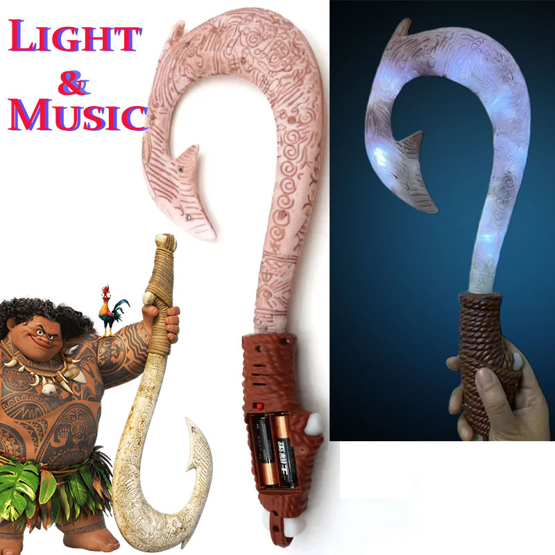 Photography Lighting Accessories - 漫画アニメモアナフィッシュフックコスプレアクセサリーマウイフックライト付き子供ロールプレイング小道具子供の誕生日パーティーのおもちゃ