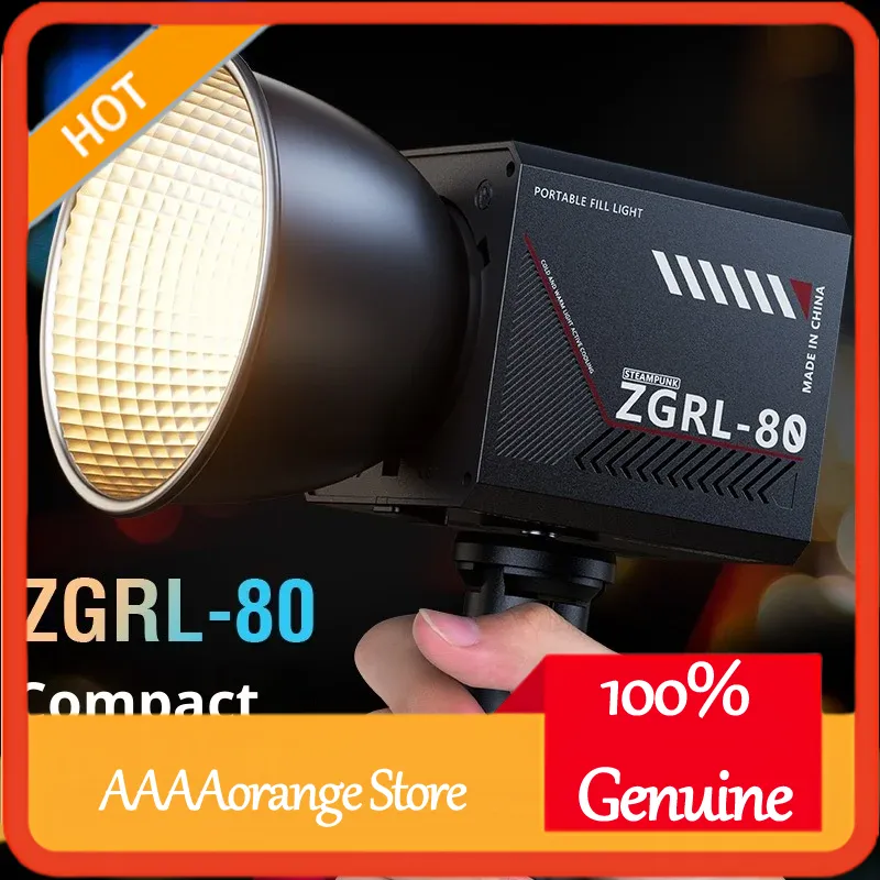 Photography Lighting System - ZGRL80 80W COB LEDビデオライト ハンドヘルド ポータブル連続照明