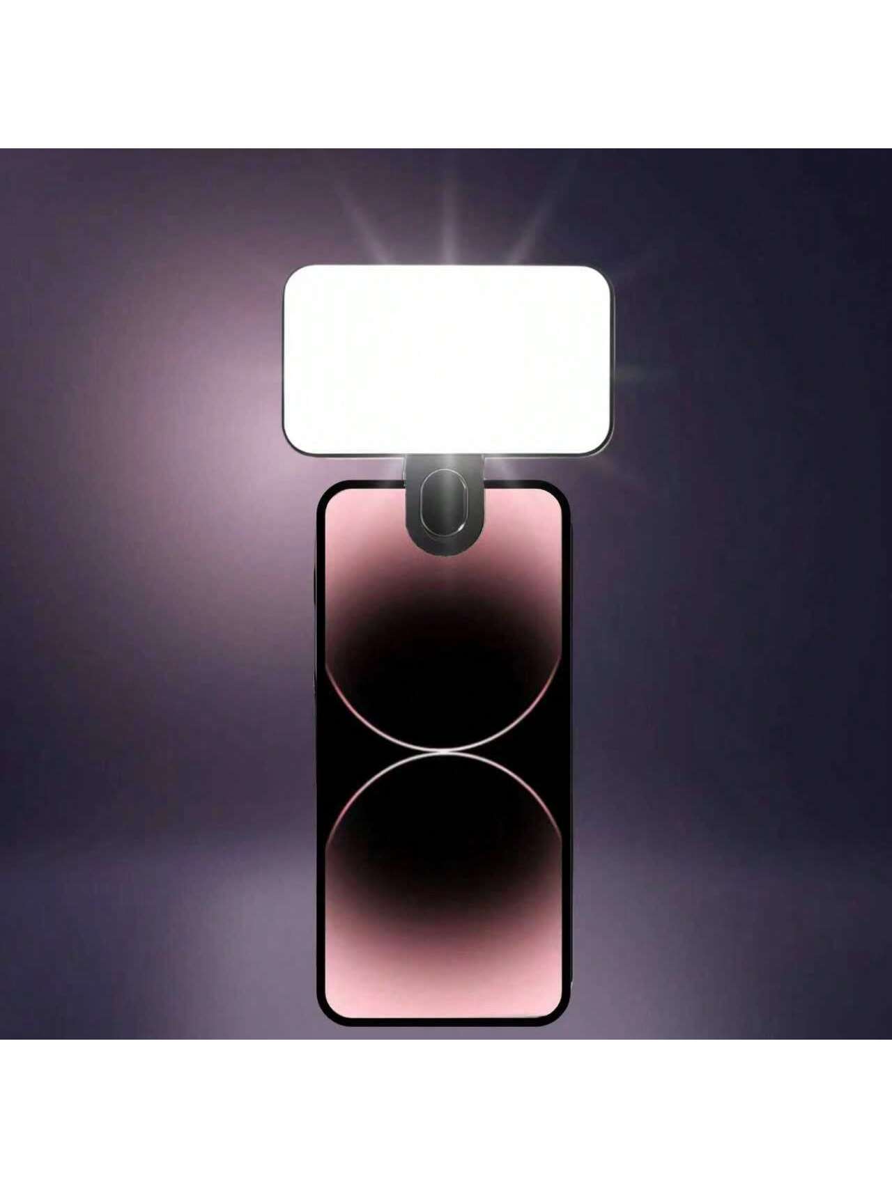 Photography Lighting Accessories - ミニクリップ式自撮りリングライト、充電式LEDスマホ用フィルライト、調光可能、Vlog、メイクアップ、ライブ配信、ビデオ通話、旅行、クリスマスプレゼントに最適