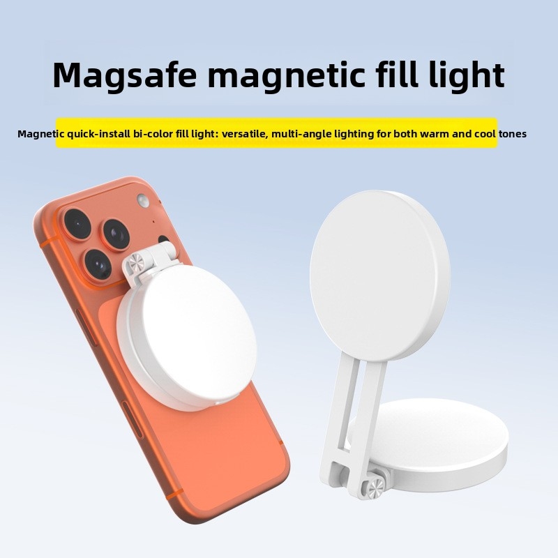 Photography Lighting Wand - MagSafe対応スマホ用LEDリングライト、ポータブルバイカラー調光式自撮りフィルライト、ライブ配信、Vlog、写真撮影用