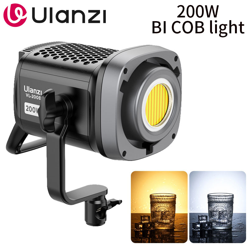 Photography Lighting Wireless - Ulanzi VL-200Bi 200W バイカラーCOBビデオライト 調光可能 無線APP制御