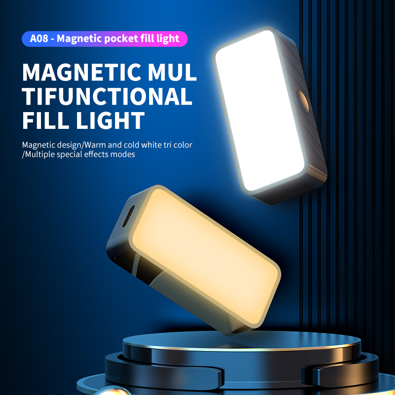 Photography Lighting Accessories - 磁気ポータブルミニ Selfie フィルライト調整可能な照明充電式ポータブル Led ビデオライト Tiktok