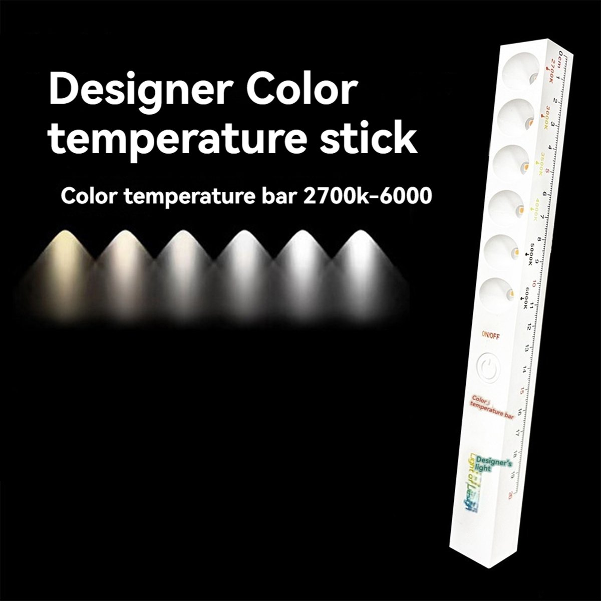 Photography Lighting Wand - 9月6日モード色温度ランプスティック充電式2700K‑6000K写真撮影ライトワンドライトメーターモーションセンサーライトツール、A