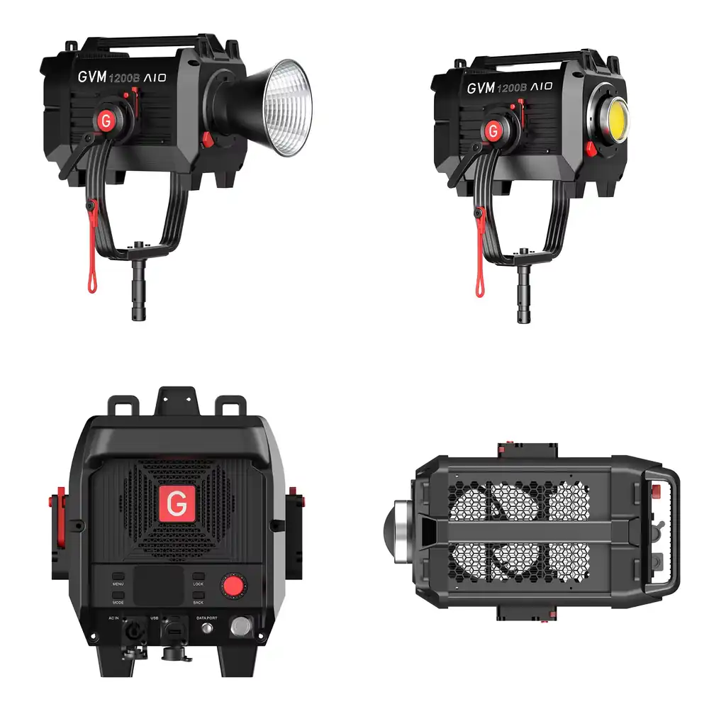 Lighting In Photography - GVM SD1200B AIO 1200W 撮影用COB二色点光源LED COBビデオデイライトスポットライト