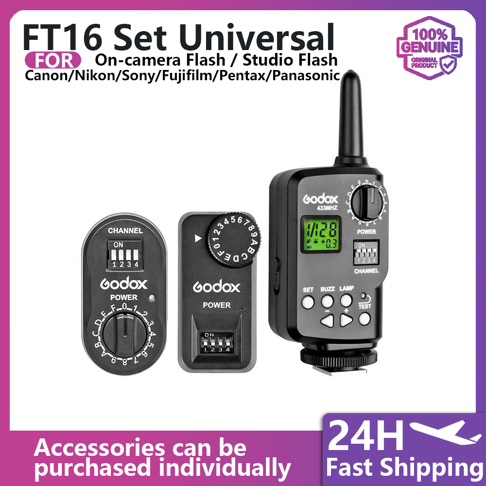 Trigger Receiver Set - FT-16フラッシュトリガーセット送信機受信機 SK400 DP600スタジオライト V850II V860IIカメラ屋外フラッシュ対応