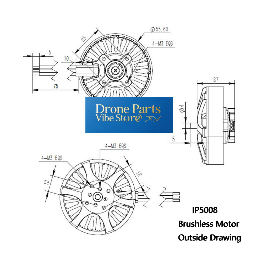 Photography Lighting Composition - DParts1IP5008 KV370 ブラシレスモーター マルチローター用 ドローン 4.2KG
