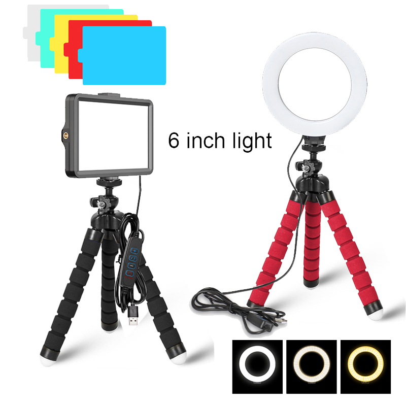 Photography Mobile Lighting - LEDリングライト16cm,写真撮影用,自撮り写真照明,携帯電話,セルフタイマー,YouTubeビデオ用