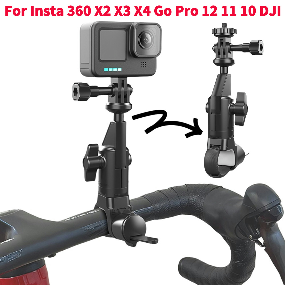 Insta360 Camera X4 - オートバイと自転車のハンドルバーホルダー、自転車カメラホルダー、360回転、insta 360、x2、x3、x4、go pro、12、11、10、D-JI