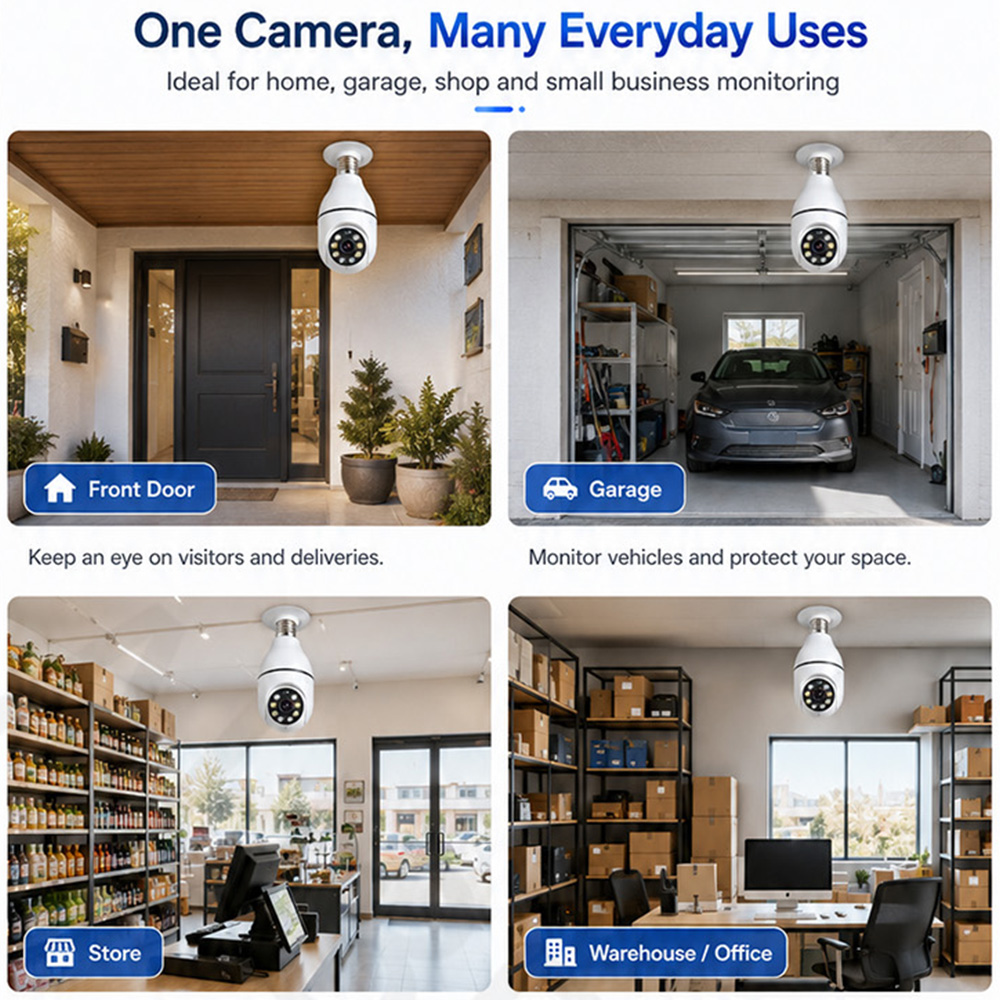 電球型カメラ Tuya ワイヤレスライト 2MP HD E2 - Photography Lighting Wireless のレビューと価格