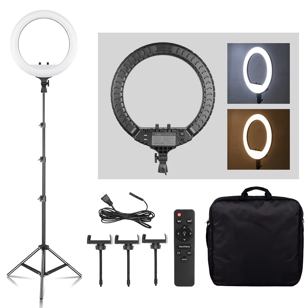 SH 18インチノブリングライトLEDセルフィービデオランプ - Photography Lighting Wand のレビューと価格