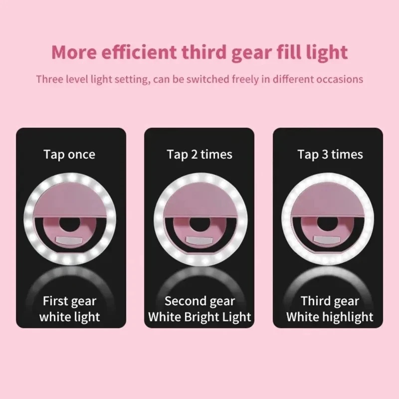 1～4個 LEDセルフィーリングライト 携帯電話用三段階調光 - Photography Lighting Wand のレビューと価格