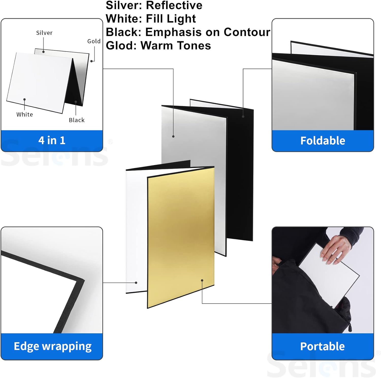 写真撮影用の折りたたみ式段ボールホルダー,写真撮影用アクセサ - Lighting In Photography Book のレビューと価格
