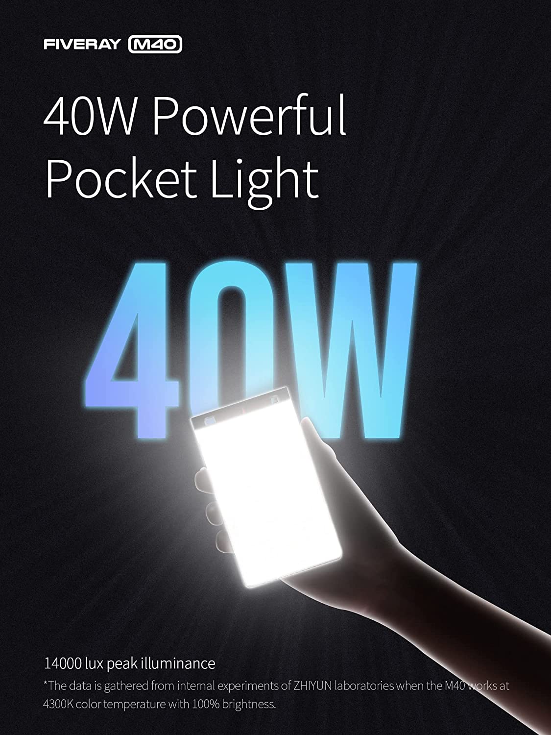ZHIYUN FIVERAY M40 バイカラーポケットライ - Photography Lighting Wireless のレビューと価格