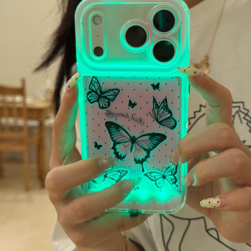 色が変わる発光通話ライトアップフラッシュボウノット付きiPh - Photography Lighting Case のレビューと価格