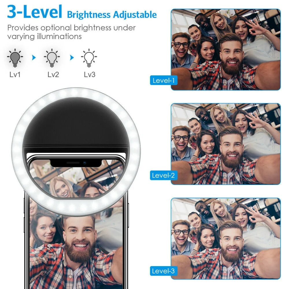 LEDセルフィーフィルライトUSB充電式LEDセルフィーリン - Photography Lighting のレビューと価格