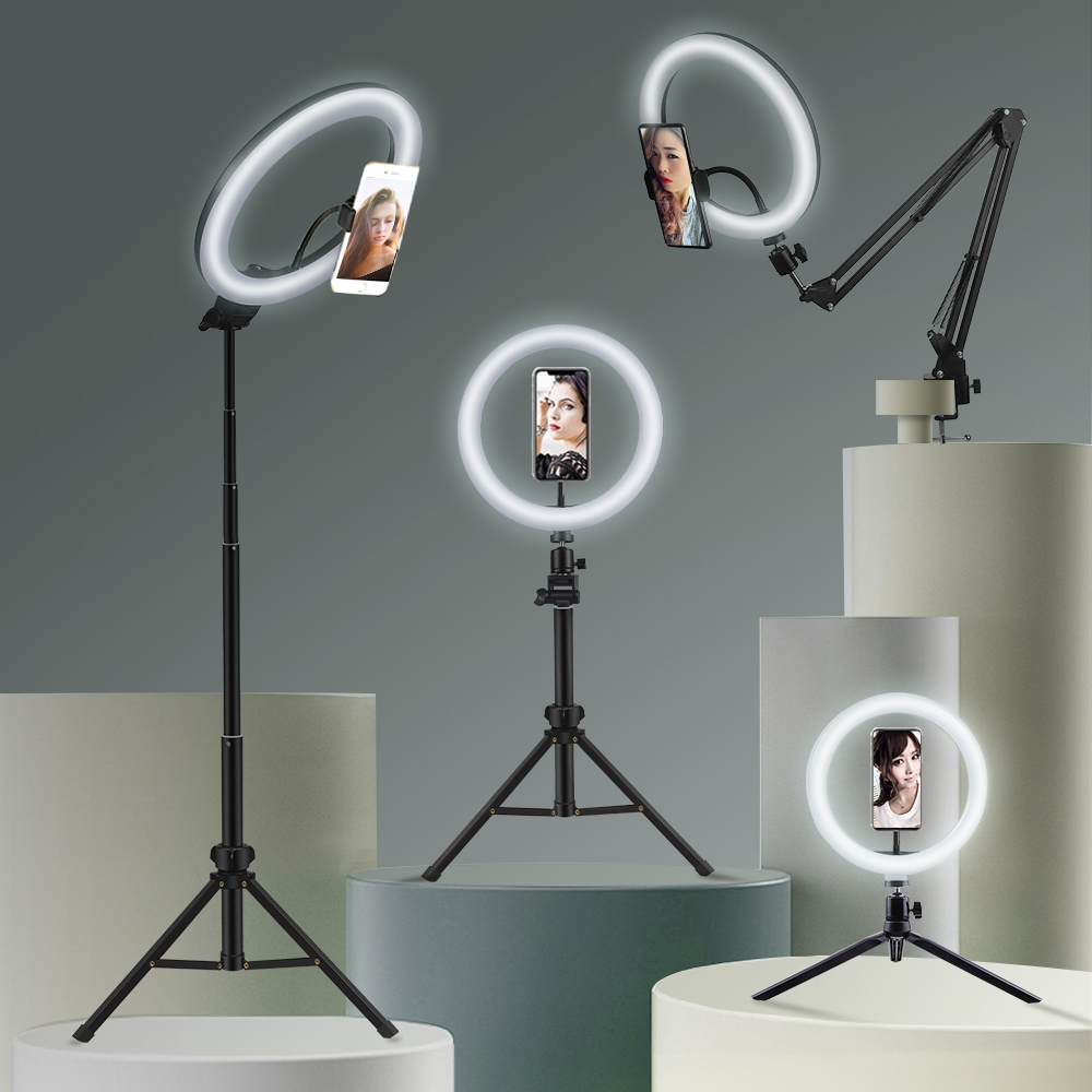 Youtube撮影vlog selfie円形リングライトle - Photography Lighting System のレビューと価格