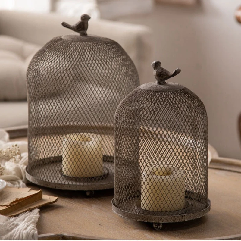 ヴィンテージアイアン鳥かごキャンドルホルダー 取り外し可能な - Vintage Photography Lighting のレビューと価格