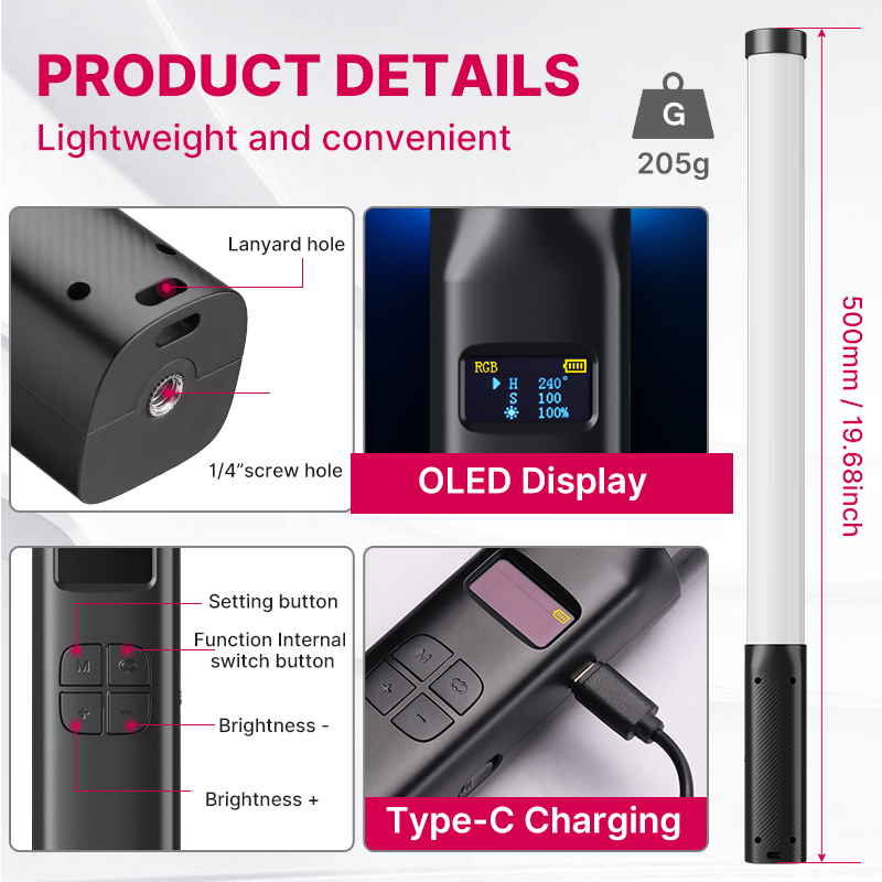 Ulanzi VL119 ハンドヘルド RGB カラフルなス - Photography Lighting System のレビューと価格