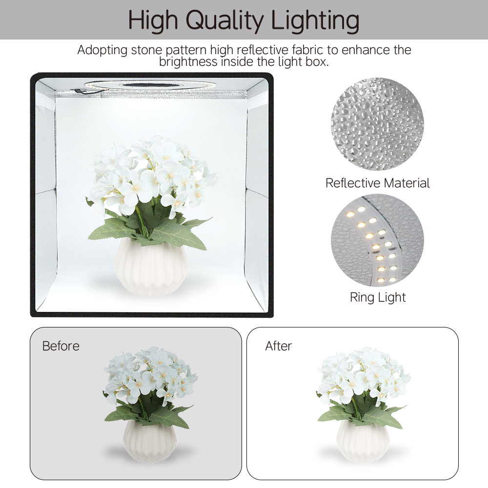 ライトダウ写真照明スタジオ撮影テントボックスキット25.4c - Photography Lighting Case のレビューと価格