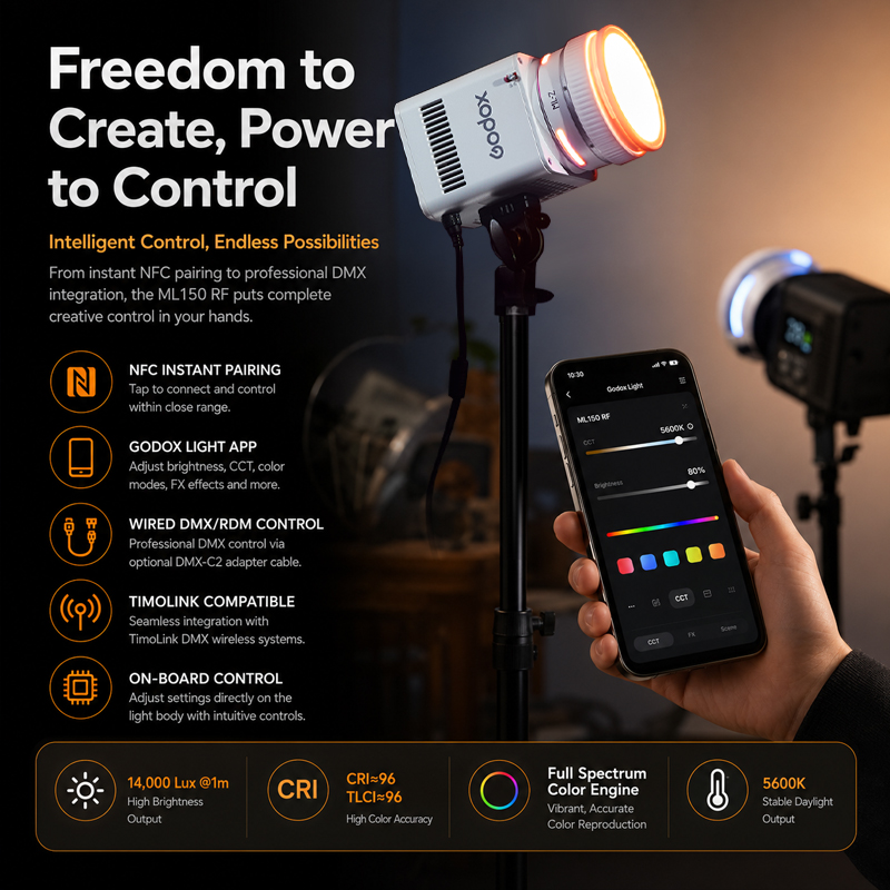 Godox ML150RF フルカラーLEDビデオライト 1 - Photography Lighting Wireless のレビューと価格