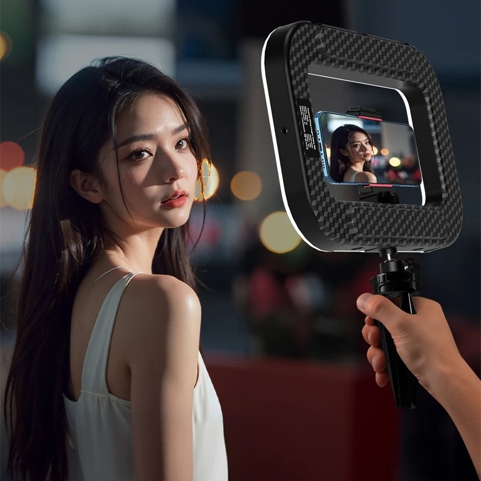 自撮り用フィルライト、写真撮影用照明、LEDスクエアランプ、 - Photography Mobile Lighting のレビューと価格