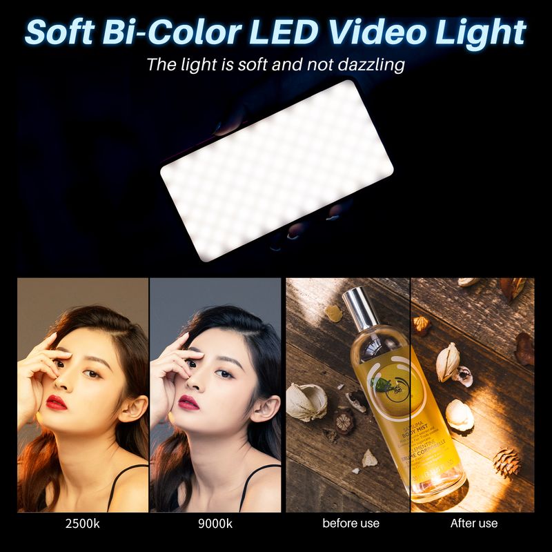 Ulanzi VL200 ソフト二色 LED ビデオライト充 - Photography Lighting Wireless のレビューと価格