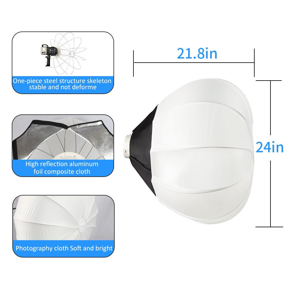 65cmグローブランタンソフトボックス、ボーエンズ/エリント - Globe Modifier Round のレビューと価格