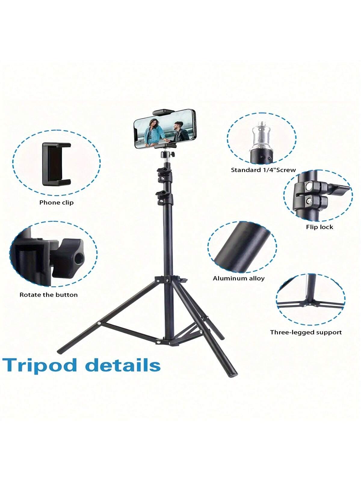 1pc 43.31インチ床置き三脚、モバイルビデオライブブロ - Photography Mobile Lighting のレビューと価格