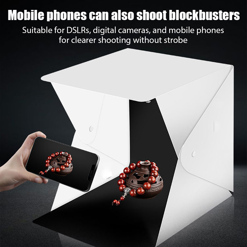 折りたたみ式ライトボックス ポータブル写真撮影用LEDフォト - Photography Lighting Case のレビューと価格