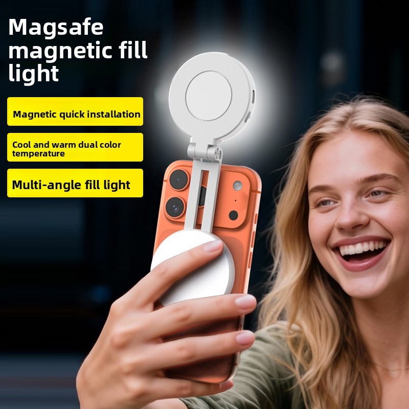 MagSafe対応スマホ用LEDリングライト、ポータブルバイ - Photography Lighting Wand のレビューと価格