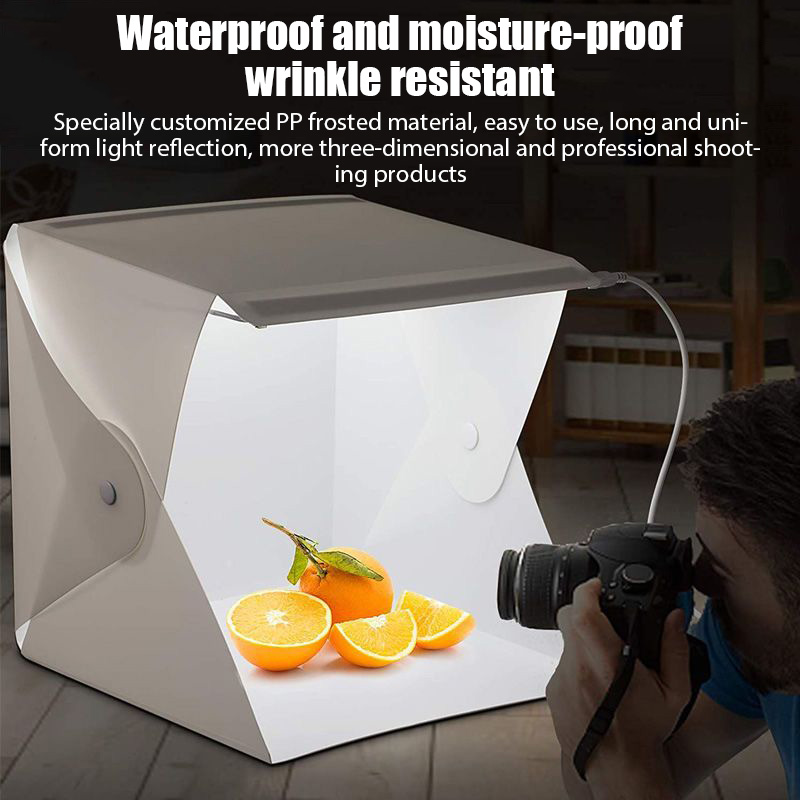 20cmポータブルフォトボックス写真撮影用折りたたみ式LED - Photography Lighting Case のレビューと価格