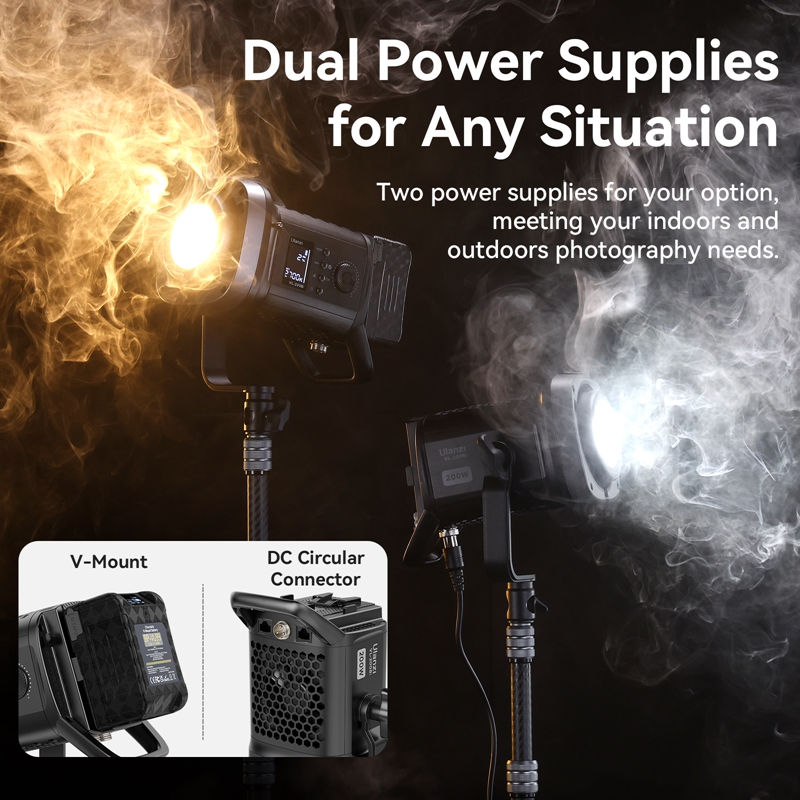 Ulanzi VL-200Bi 200W バイカラーCOBビ - Photography Lighting Wireless のレビューと価格