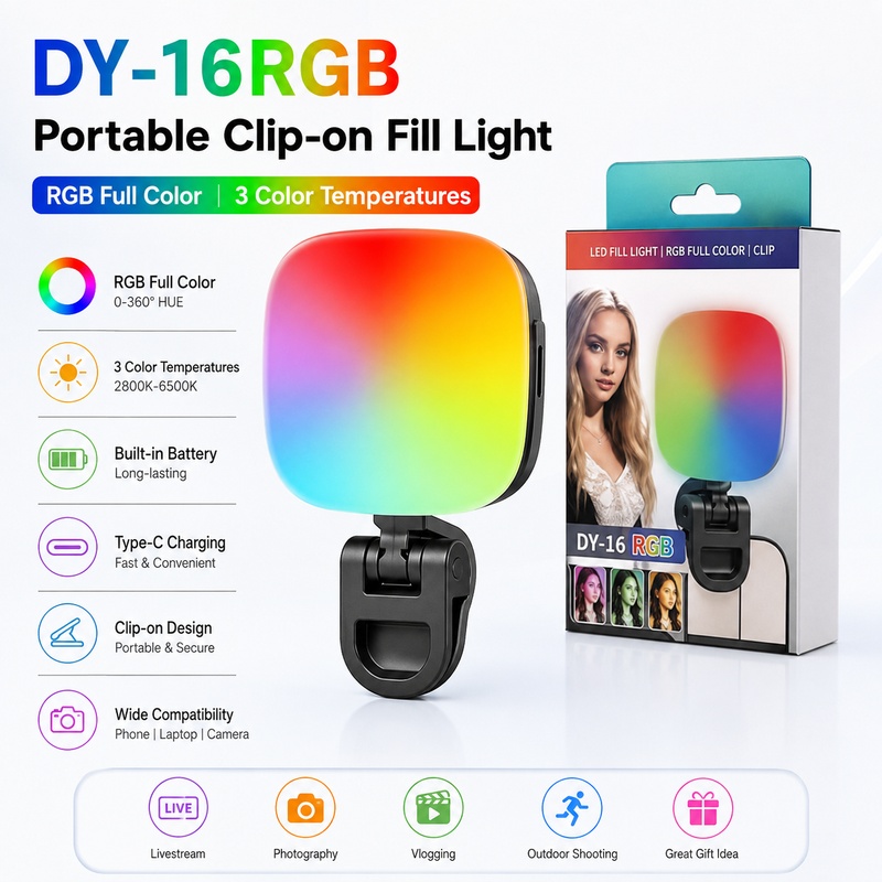 携帯型RGB LEDフィルライト、ポケットサイズの手持ち撮影 - Photography Lighting For Outdoors のレビューと価格
