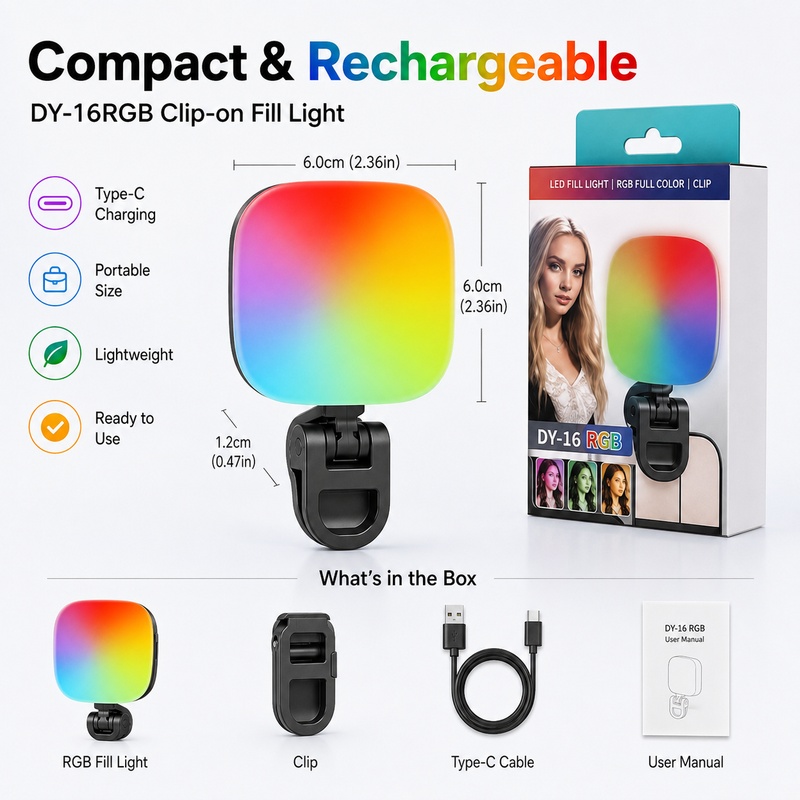 携帯型RGB LEDフィルライト、ポケットサイズの手持ち撮影 - Photography Lighting For Outdoors のレビューと価格