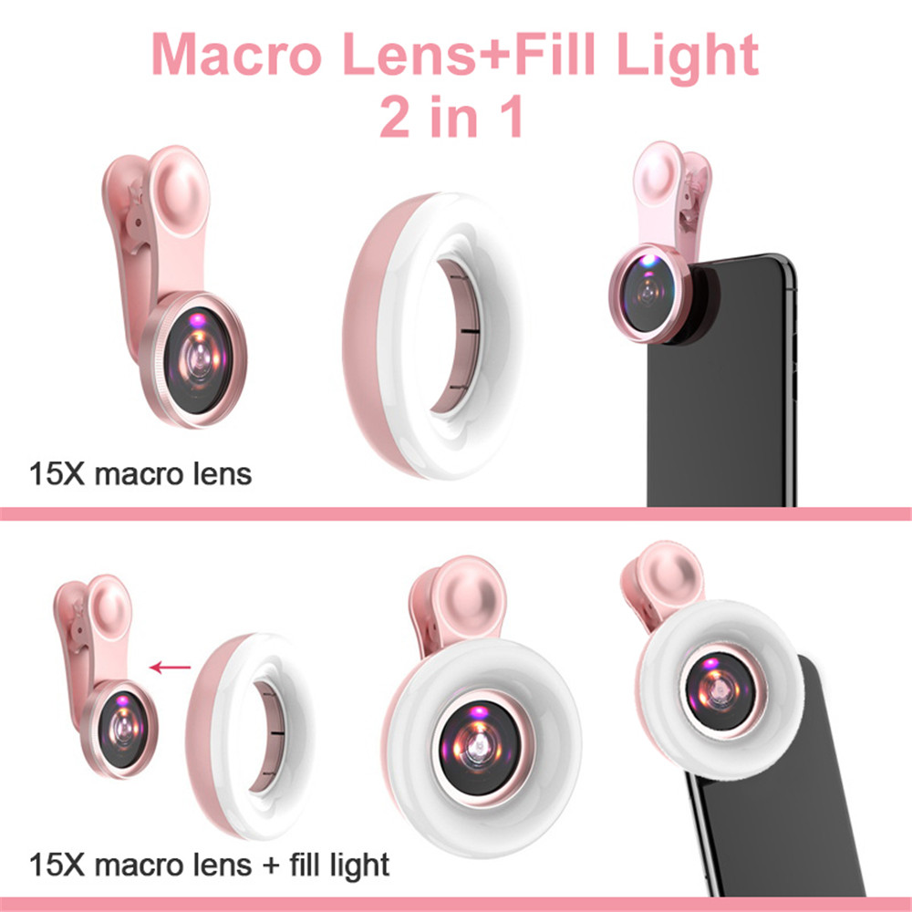 モバイルレンズ 15X マクロレンズ 携帯電話 2 in 1 - Photography Lighting Wand のレビューと価格