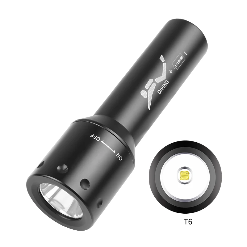 新しい T6 LED ダイビングトーチ長距離水中作業写真照明 - Photography Lighting のレビューと価格